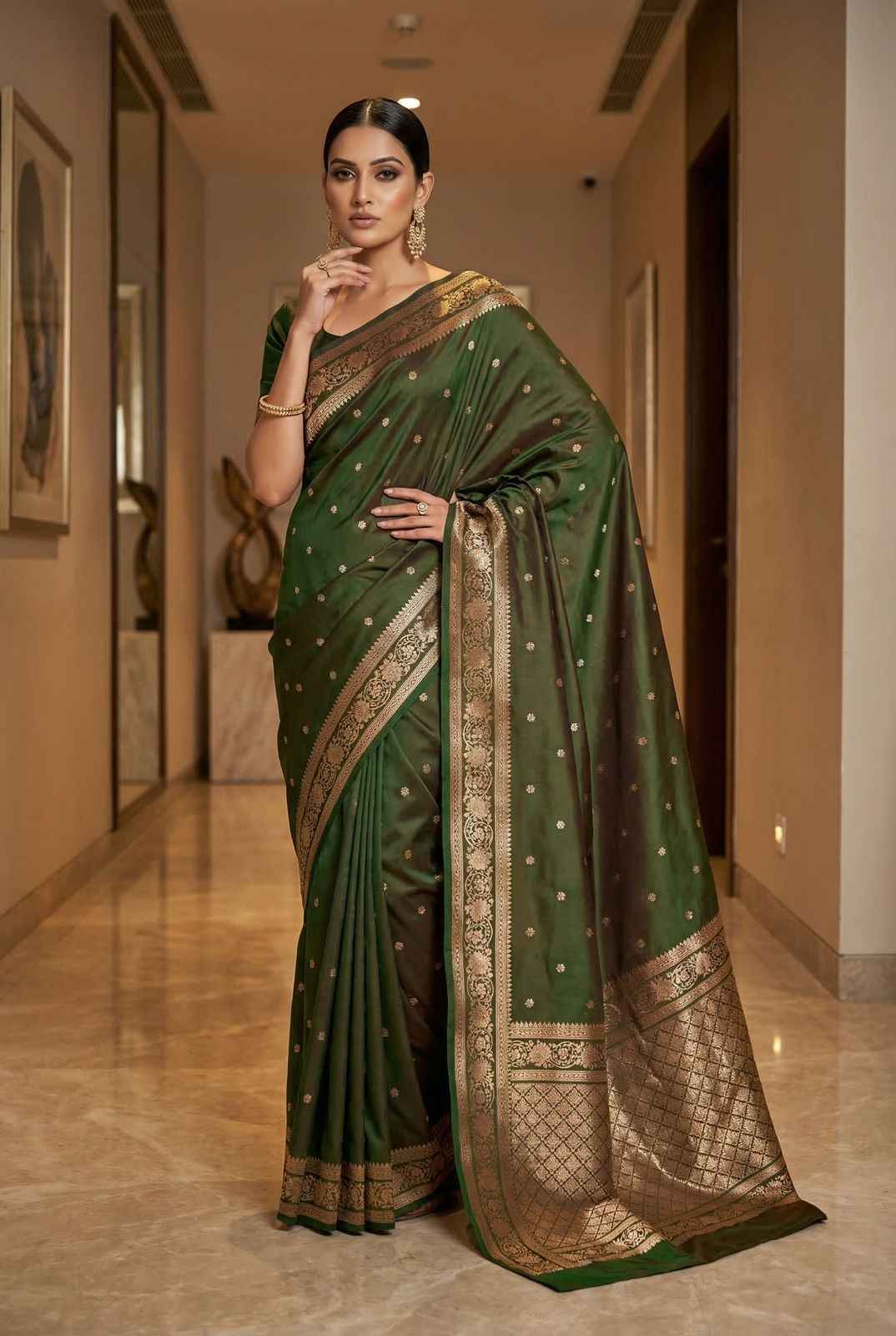 SOFT & PURE BANARASI SILK SELF ZARI WEAVING SAREE