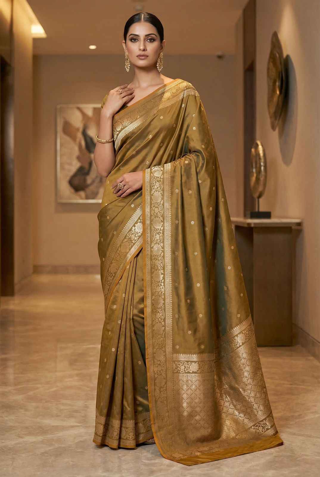 SOFT & PURE BANARASI SILK SELF ZARI WEAVING SAREE