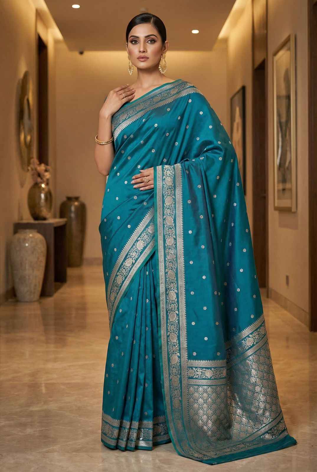 SOFT & PURE BANARASI SILK SELF ZARI WEAVING SAREE