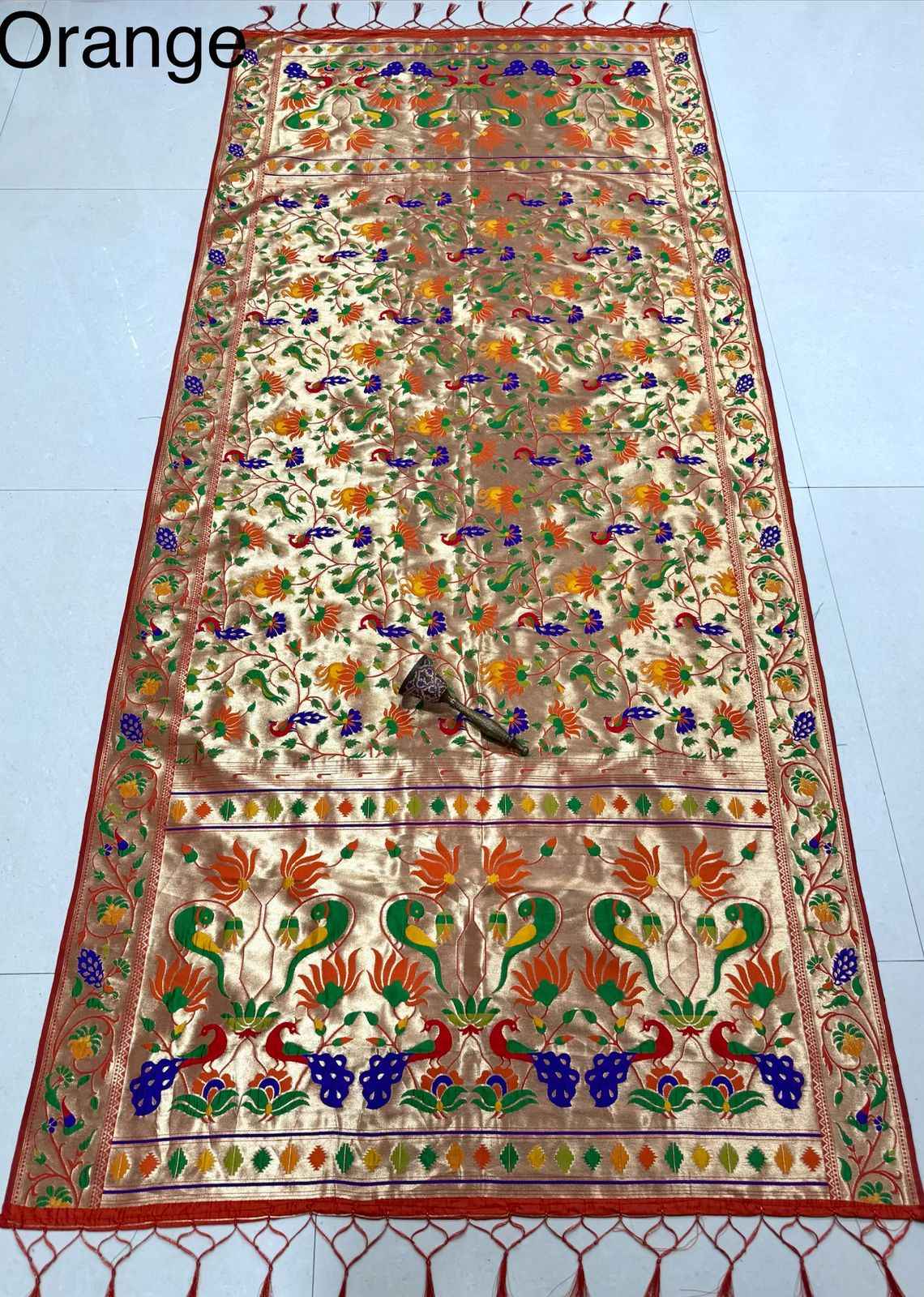 SOFT JARI AND SILK LOTUS PAITHANI DUPATTA 