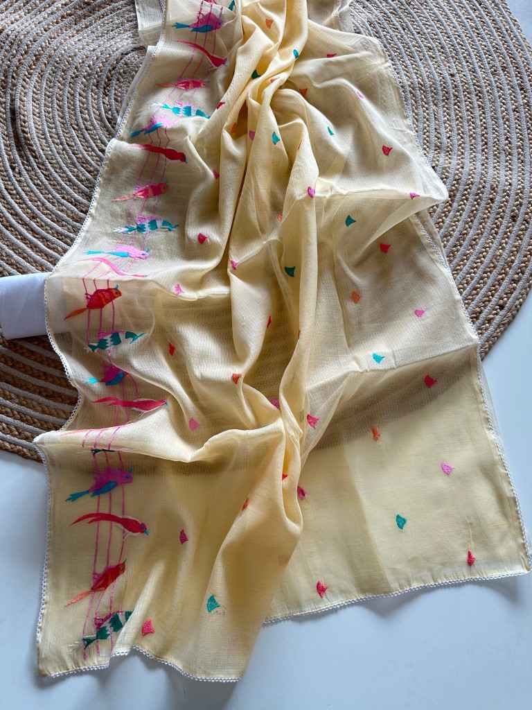SOFT KOTA DORIYA EMBROIDERY WORK SAREE
