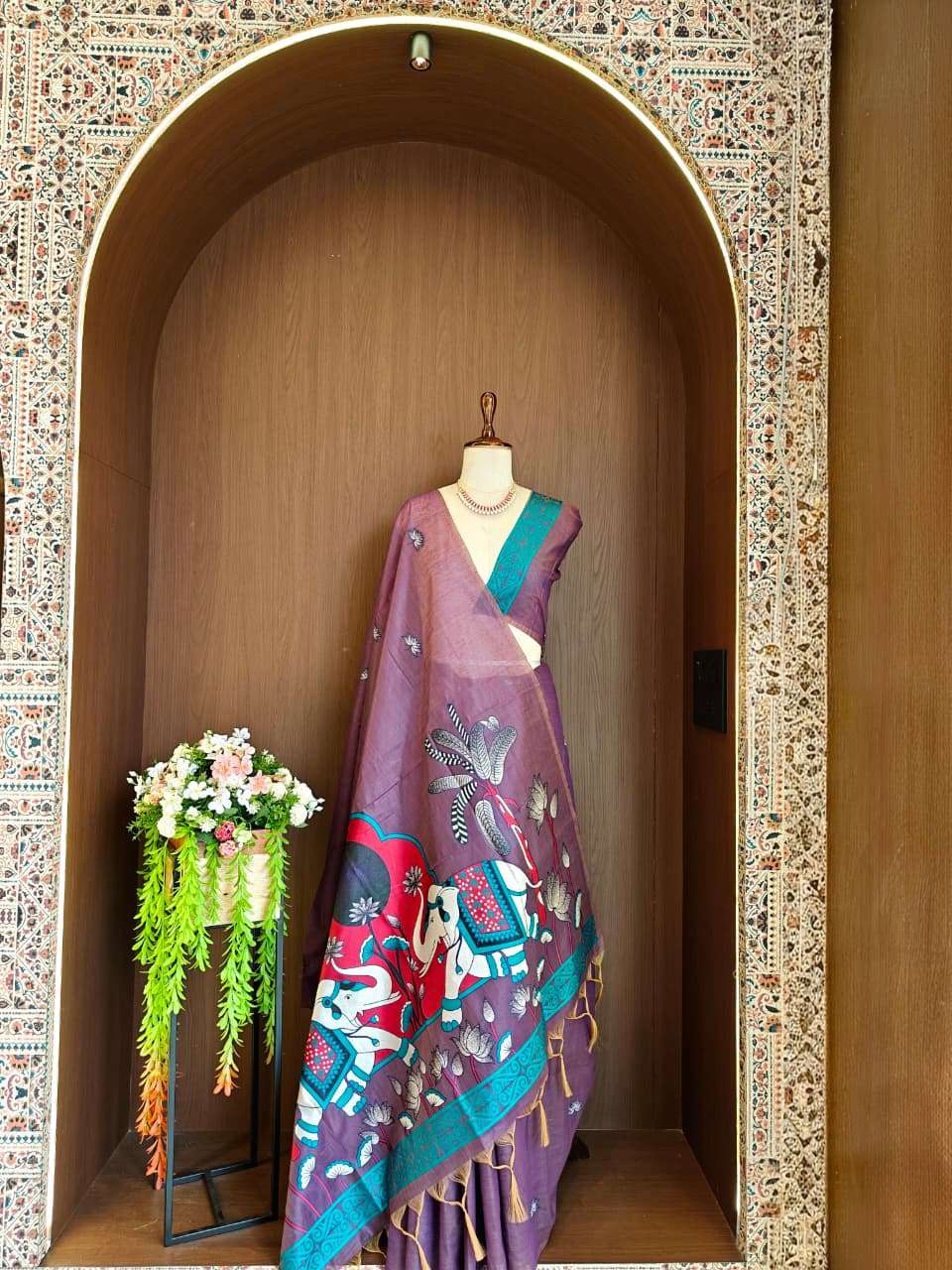 SOFT MUGA COTTON RAJWADI CONCEPT WEAVING SAREE