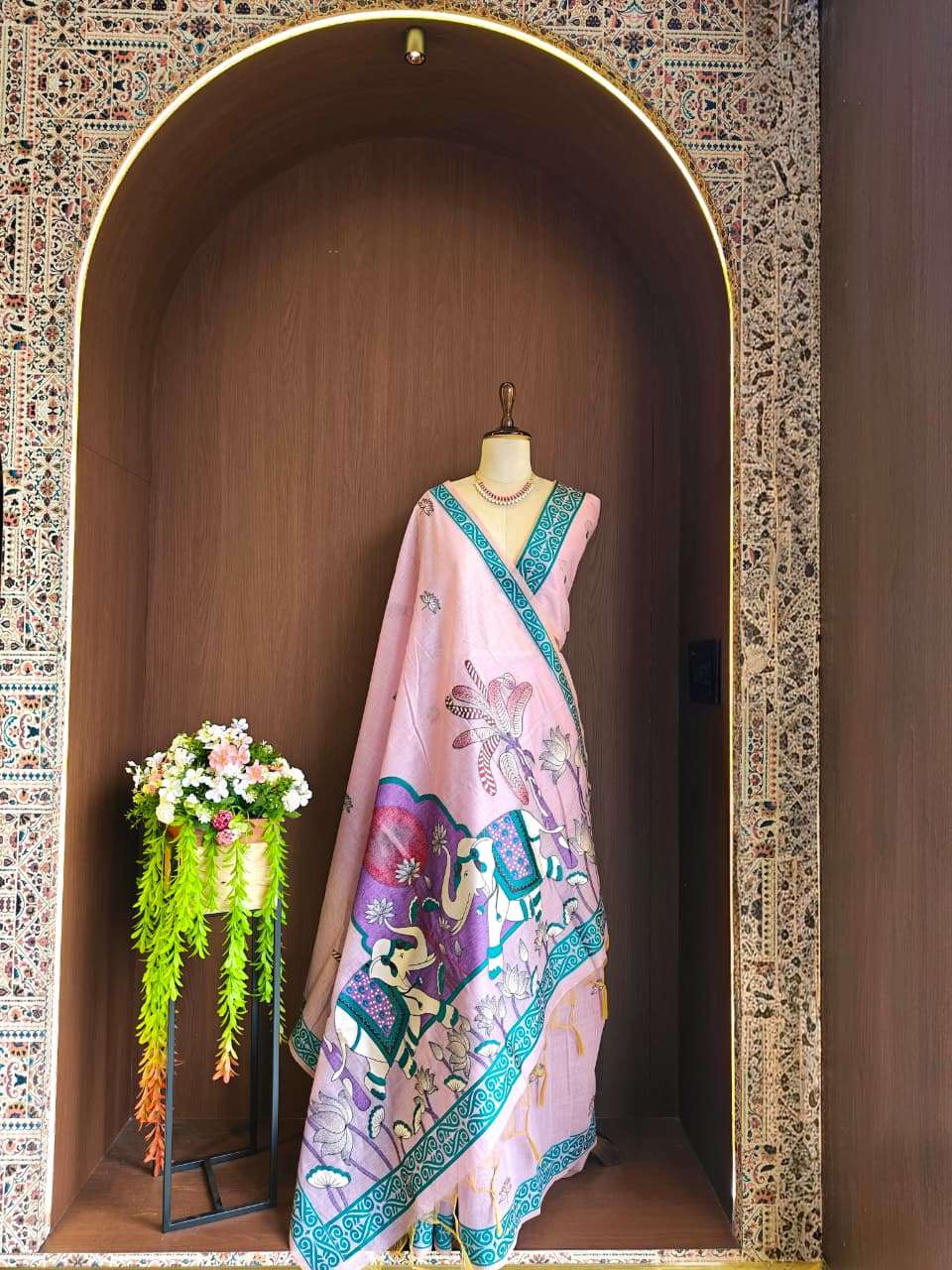 SOFT MUGA COTTON RAJWADI CONCEPT WEAVING SAREE