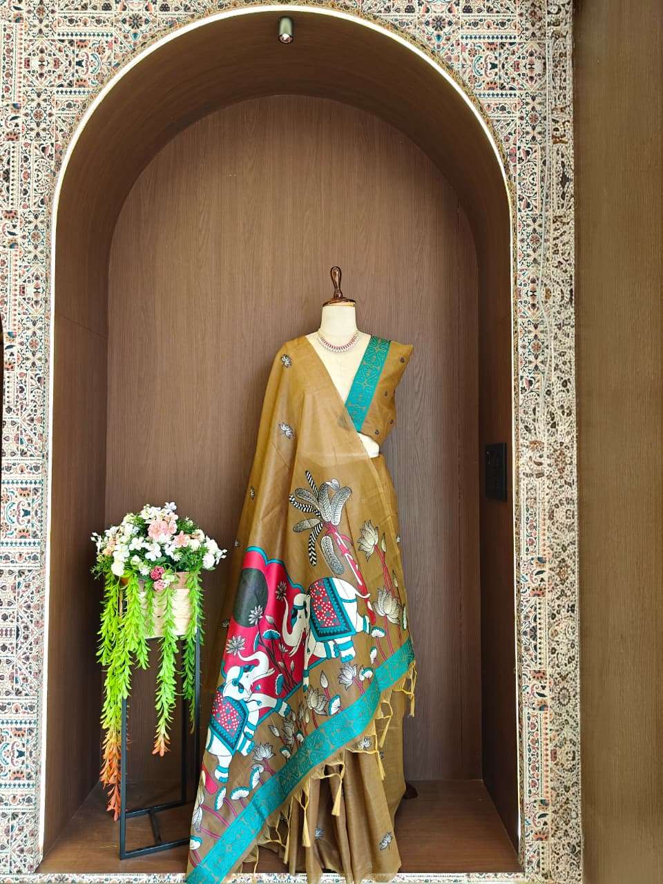 SOFT MUGA COTTON RAJWADI CONCEPT WEAVING SAREE