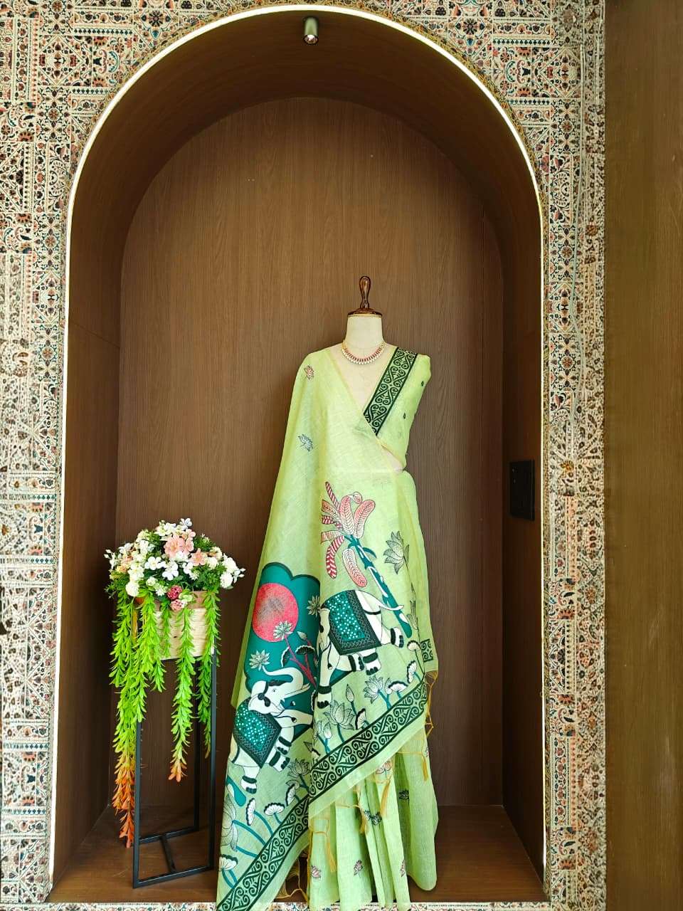 SOFT MUGA COTTON RAJWADI CONCEPT WEAVING SAREE