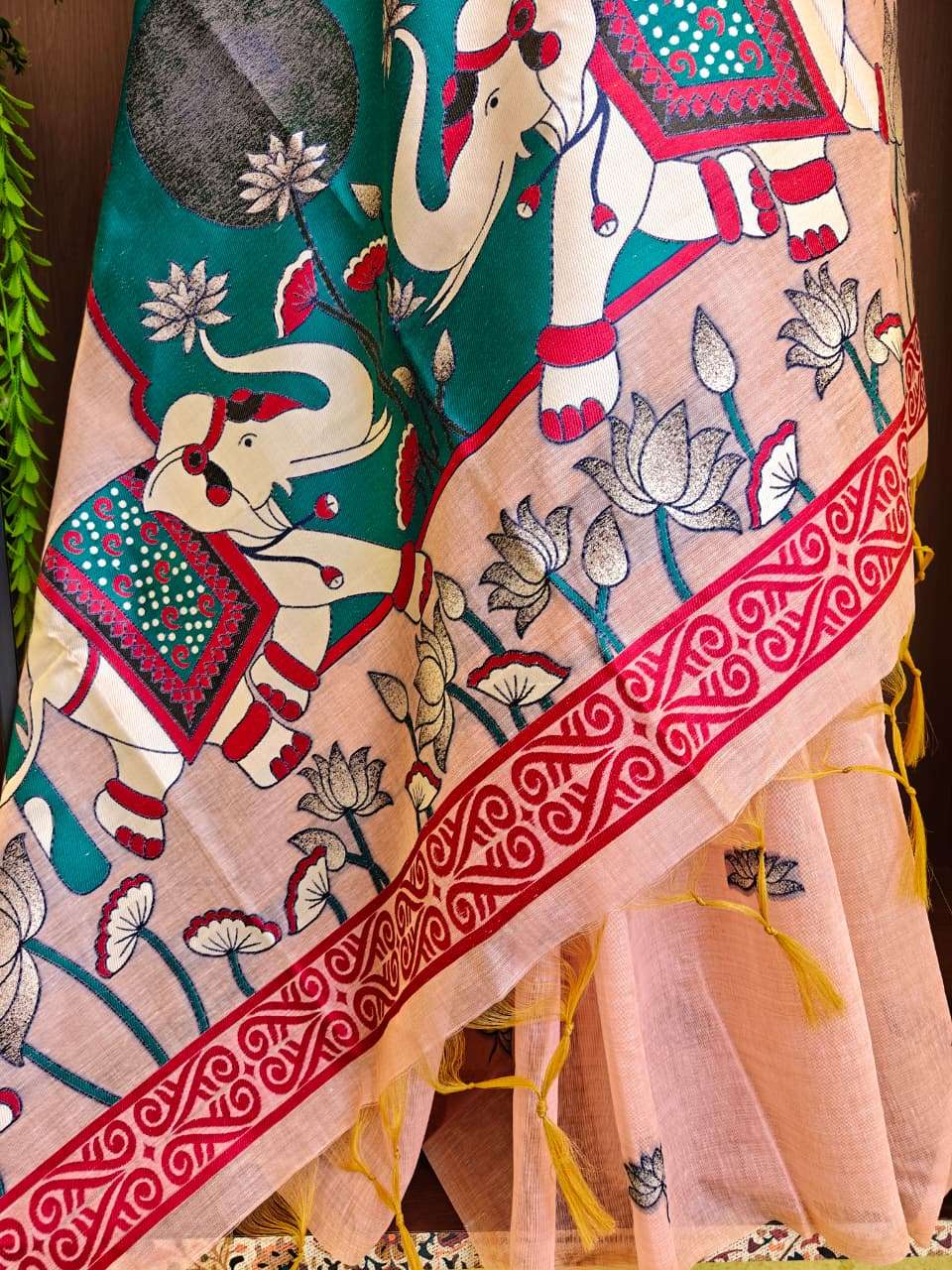 SOFT MUGA COTTON RAJWADI CONCEPT WEAVING SAREE