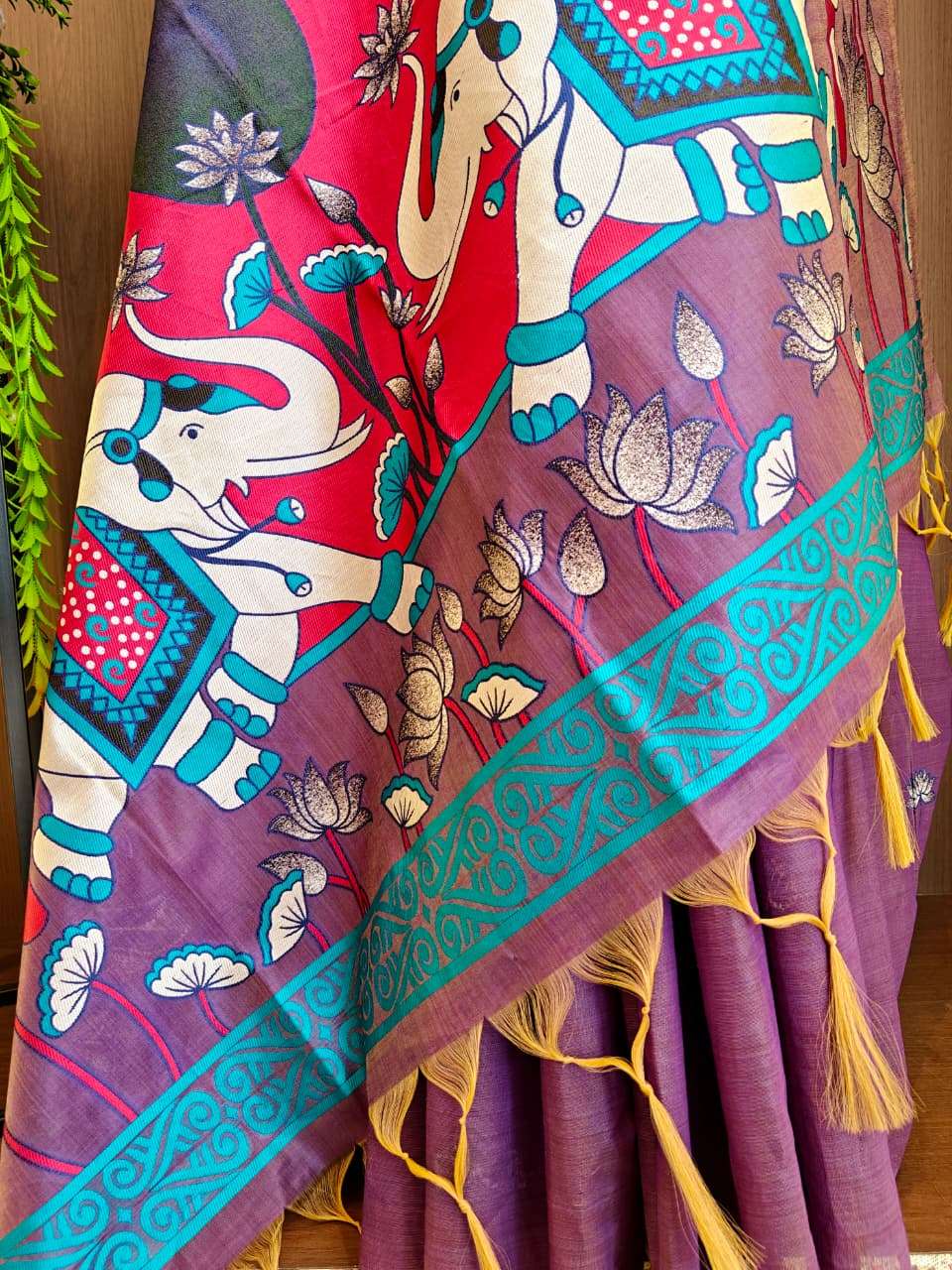SOFT MUGA COTTON RAJWADI CONCEPT WEAVING SAREE