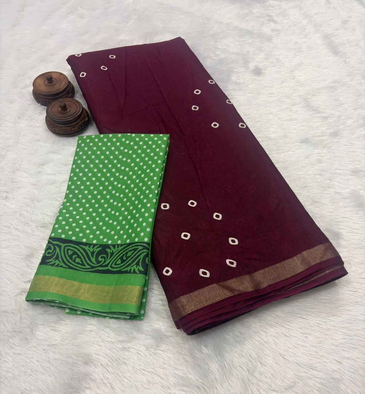 SOFT MUL MUL COTTON WITH ZARI WEAVING BORDER SAREE 2