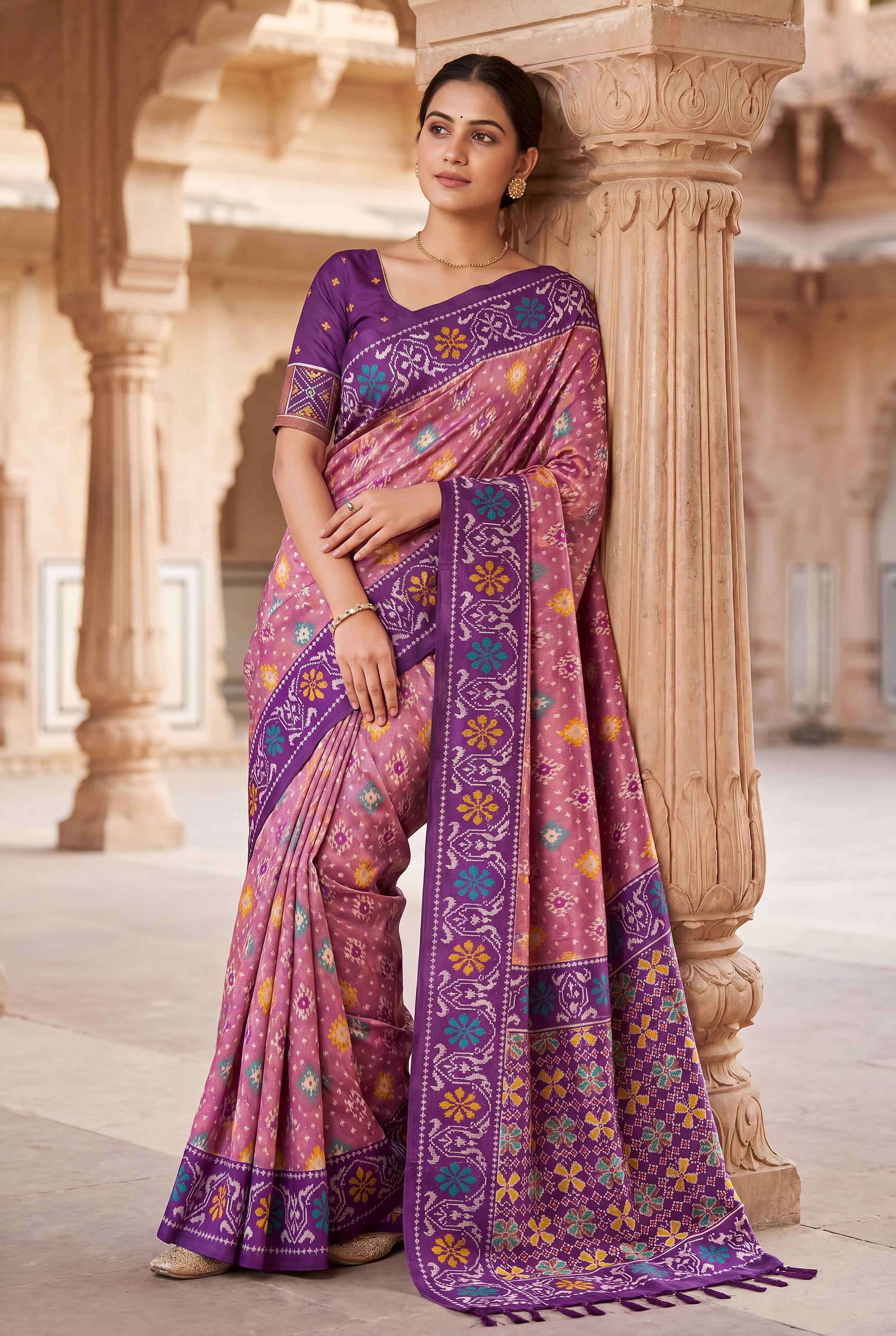 SOFT PREMIUM SILK PATOLA ZARI WEAVING SAREE