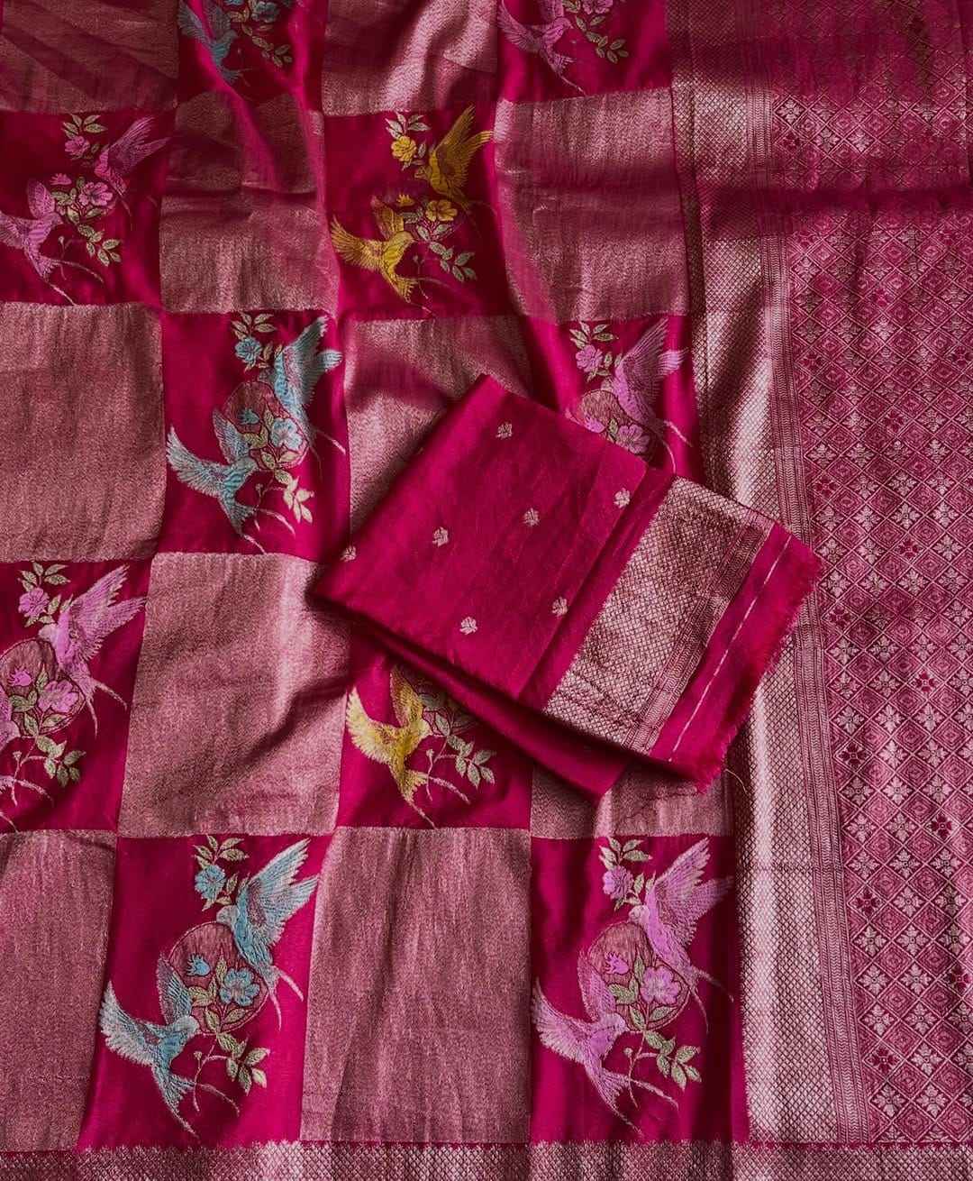 SOFT PURE KHADI CREPE SILK JARI WEAVING SAREE 