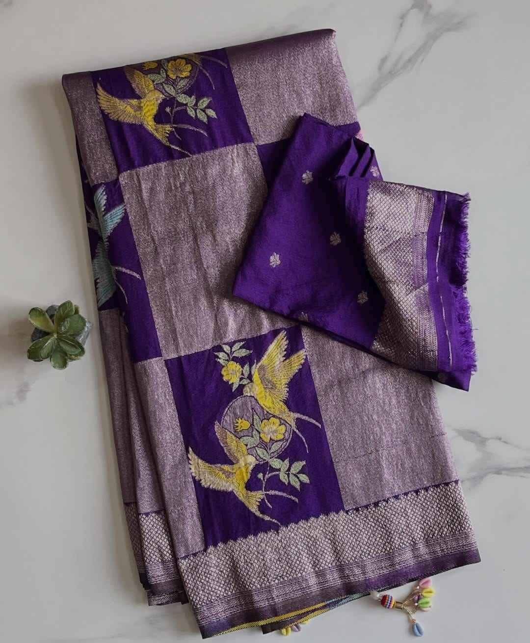 SOFT PURE KHADI CREPE SILK JARI WEAVING SAREE 