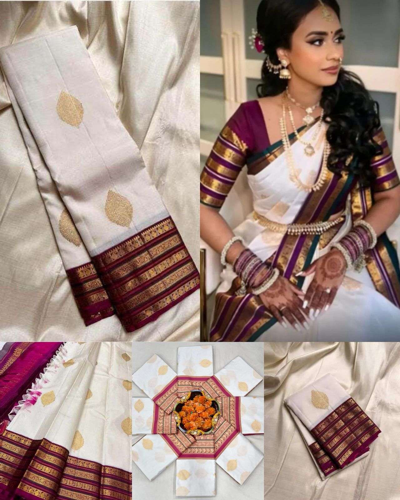 SOFT SILK RICH PALLU AND JACQUARD WORK SAREE CODE 305
