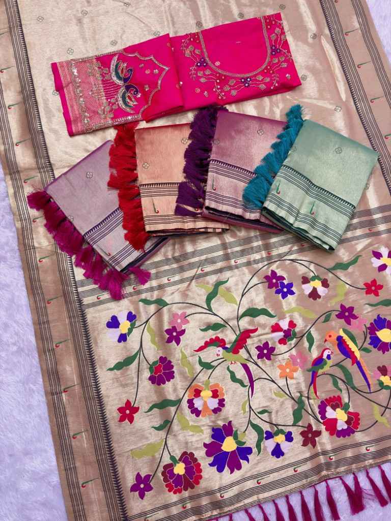 SOFT ZARI TISSUE PETHANI SILK ZARI WEAVING SAREE