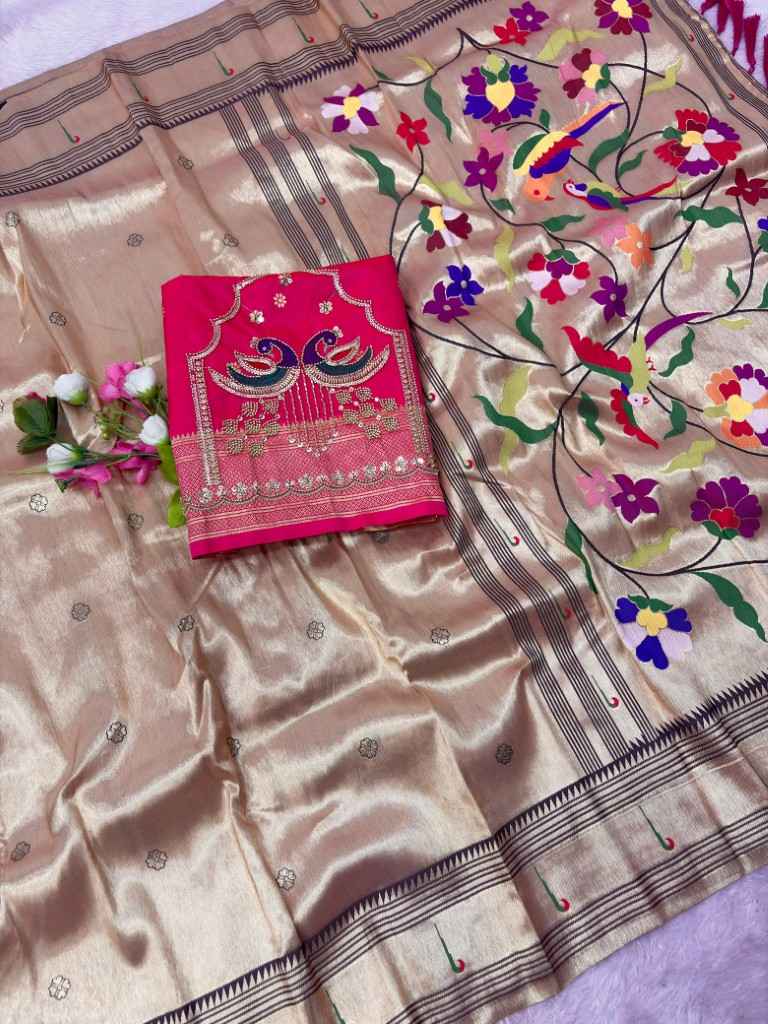 SOFT ZARI TISSUE PETHANI SILK ZARI WEAVING SAREE