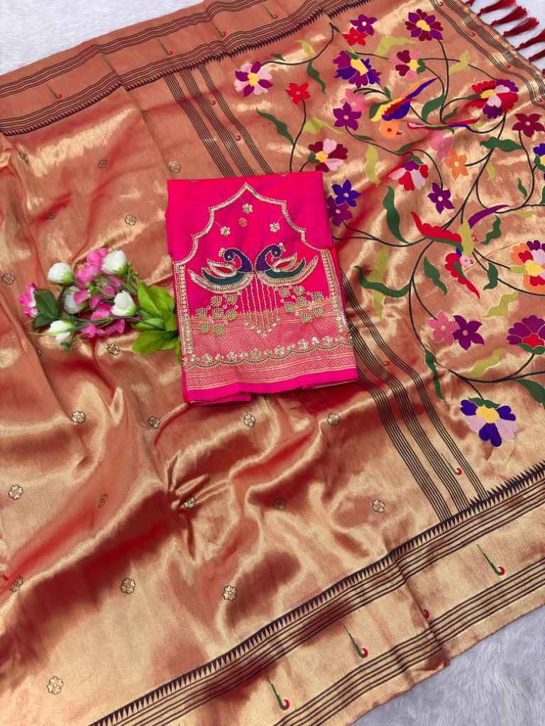 SOFT ZARI TISSUE PETHANI SILK ZARI WEAVING SAREE