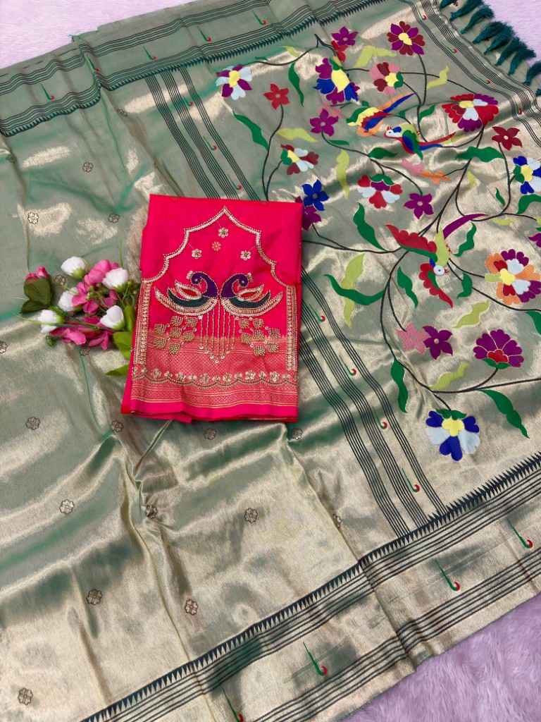 SOFT ZARI TISSUE PETHANI SILK ZARI WEAVING SAREE