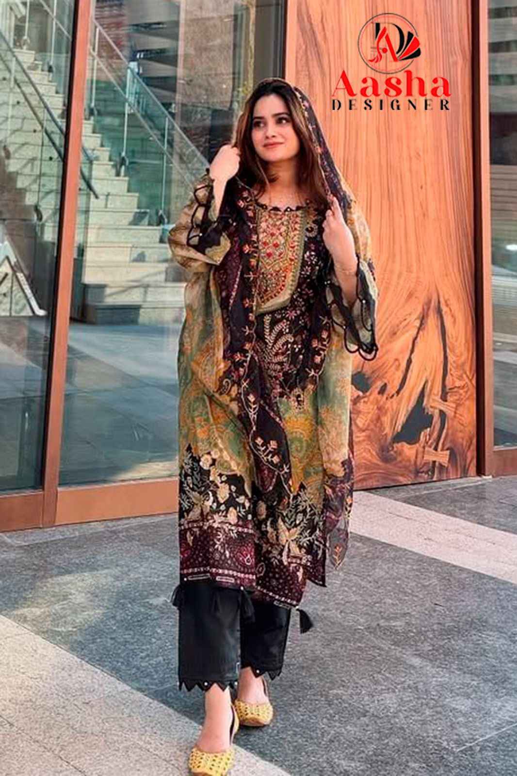 AASHA DESIGNER D.NO 1177 PURE COTTON PRINTED DRESS MATERIAL 