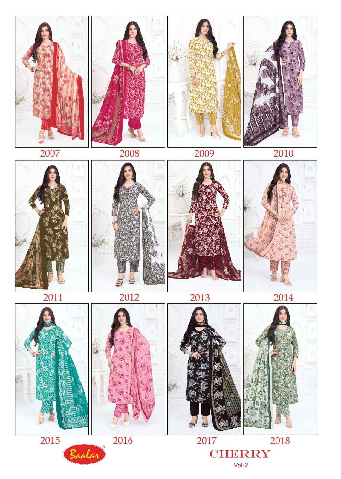 BAALAR CHERRY VOL-2 HEAVY COTTON PRINTED DRESS MATERIAL