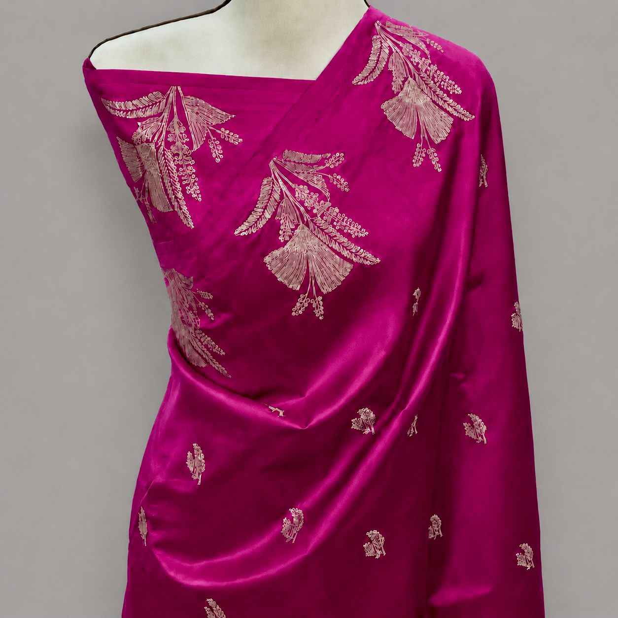 NYLON  BANARASI ZARI WEAVING HAND DYED SAREE  