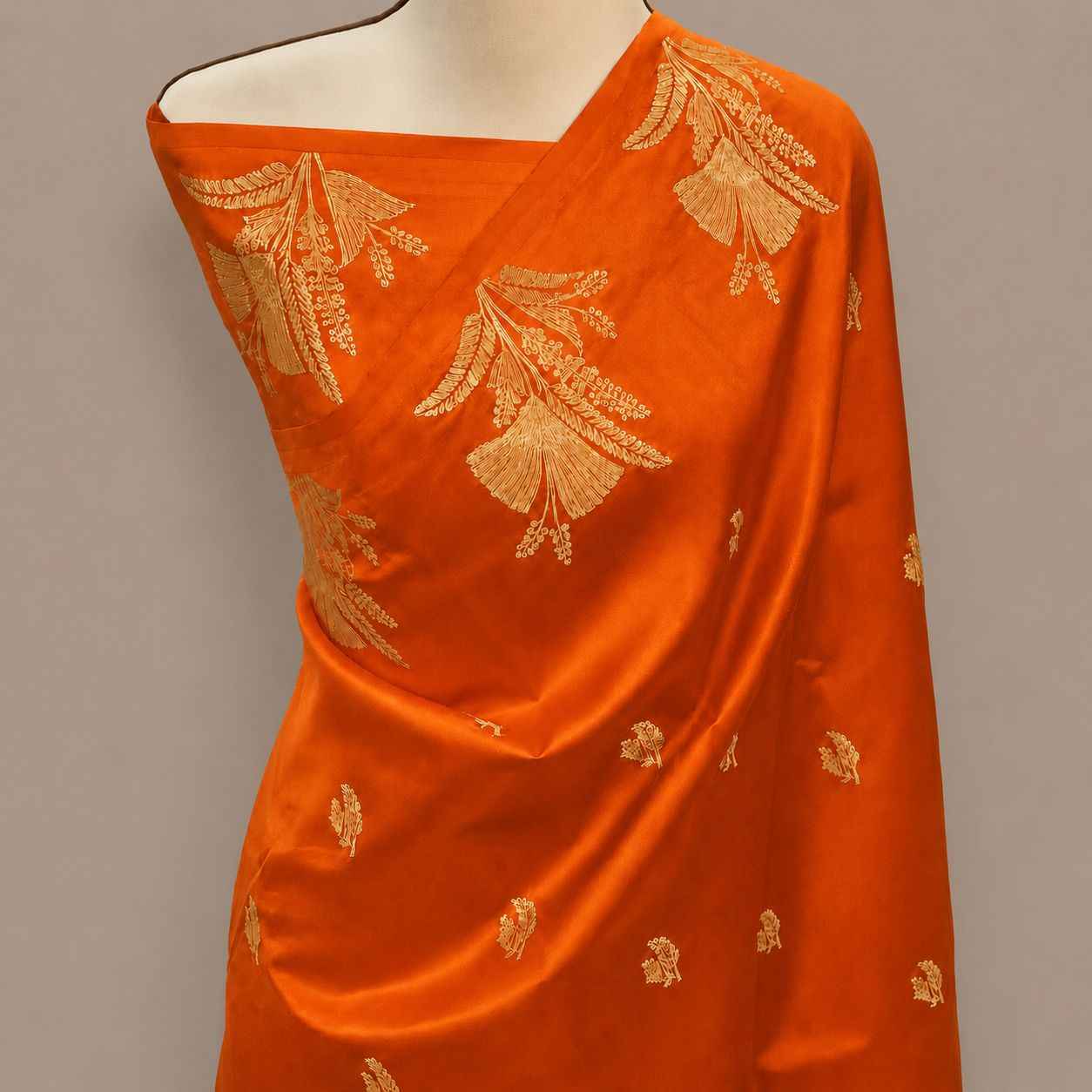 NYLON  BANARASI ZARI WEAVING HAND DYED SAREE  