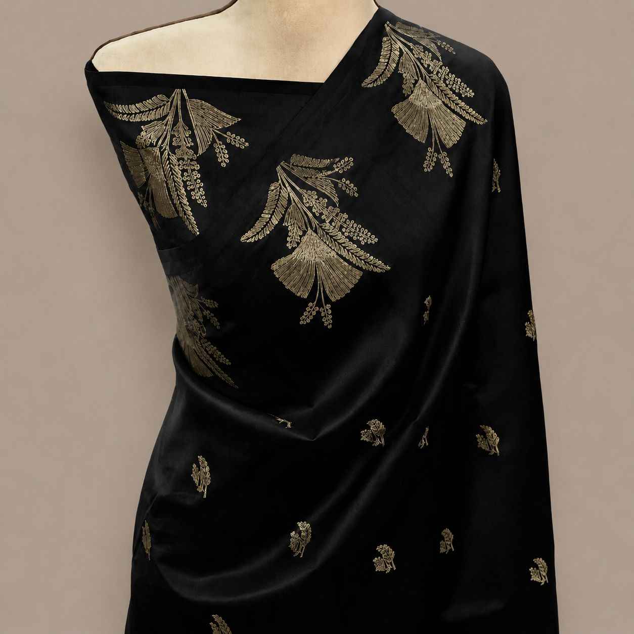 NYLON  BANARASI ZARI WEAVING HAND DYED SAREE  