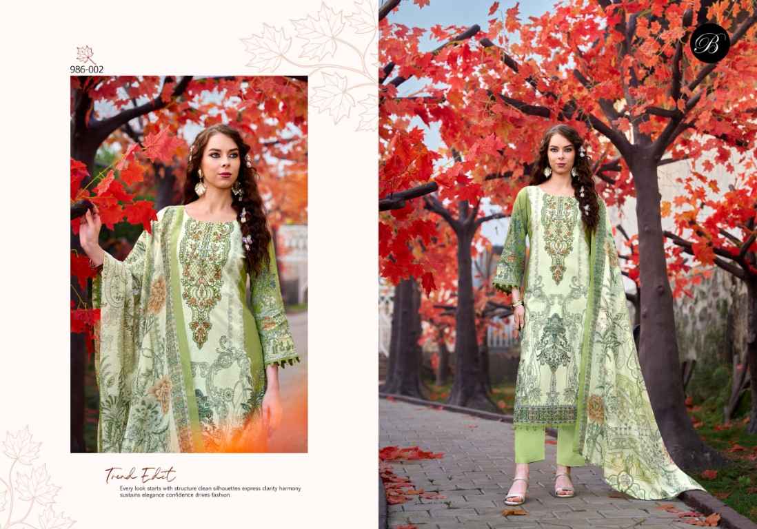 BELLIZA NAIRA VOL-146 PURE COTTON EMBROIDERY DRESS MATERIAL