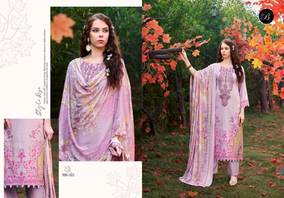 BELLIZA NAIRA VOL-146 PURE COTTON EMBROIDERY DRESS MATERIAL