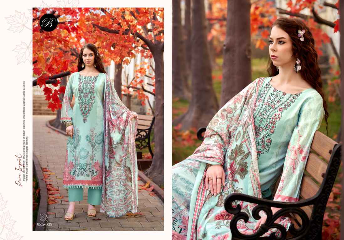 BELLIZA NAIRA VOL-146 PURE COTTON EMBROIDERY DRESS MATERIAL
