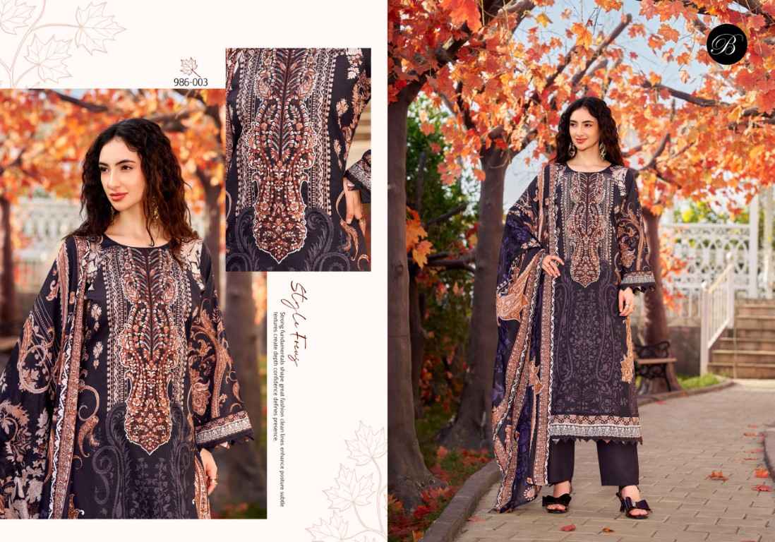 BELLIZA NAIRA VOL-146 PURE COTTON EMBROIDERY DRESS MATERIAL