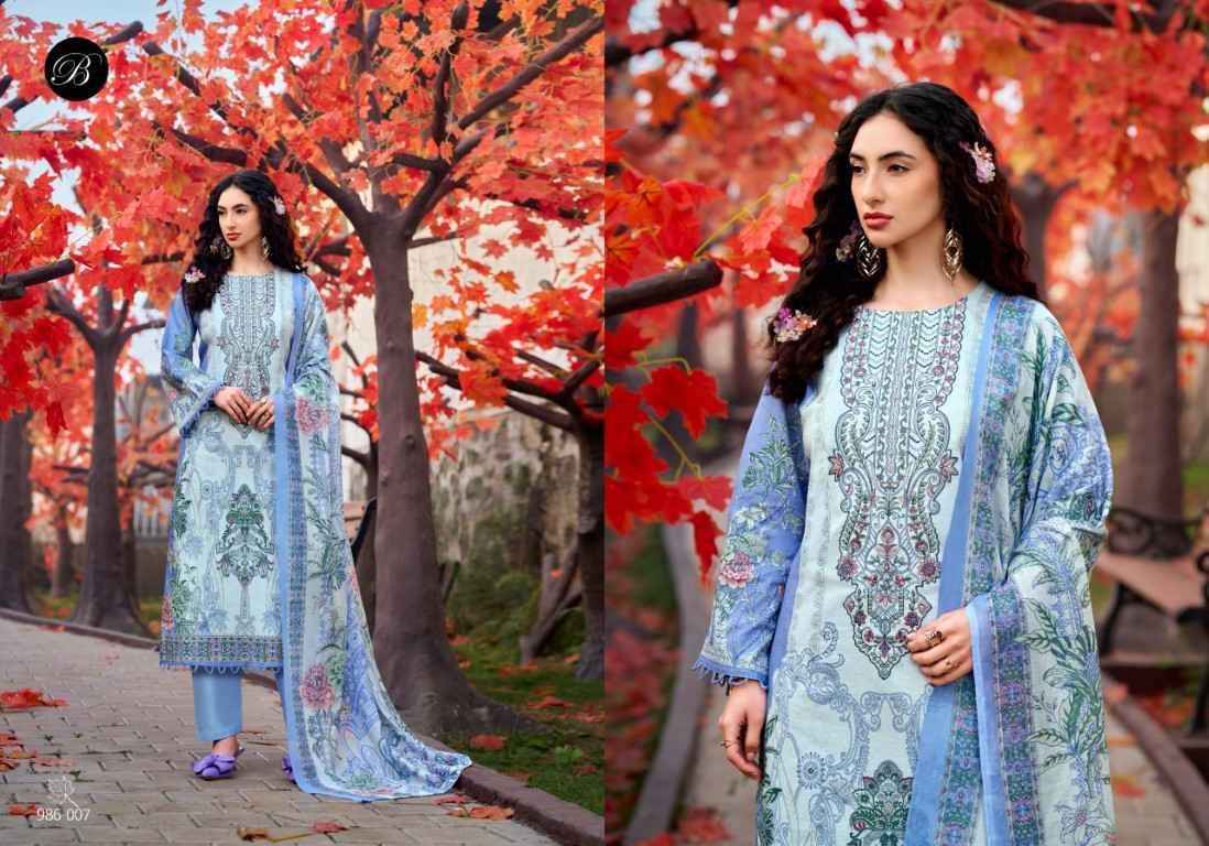 BELLIZA NAIRA VOL-146 PURE COTTON EMBROIDERY DRESS MATERIAL
