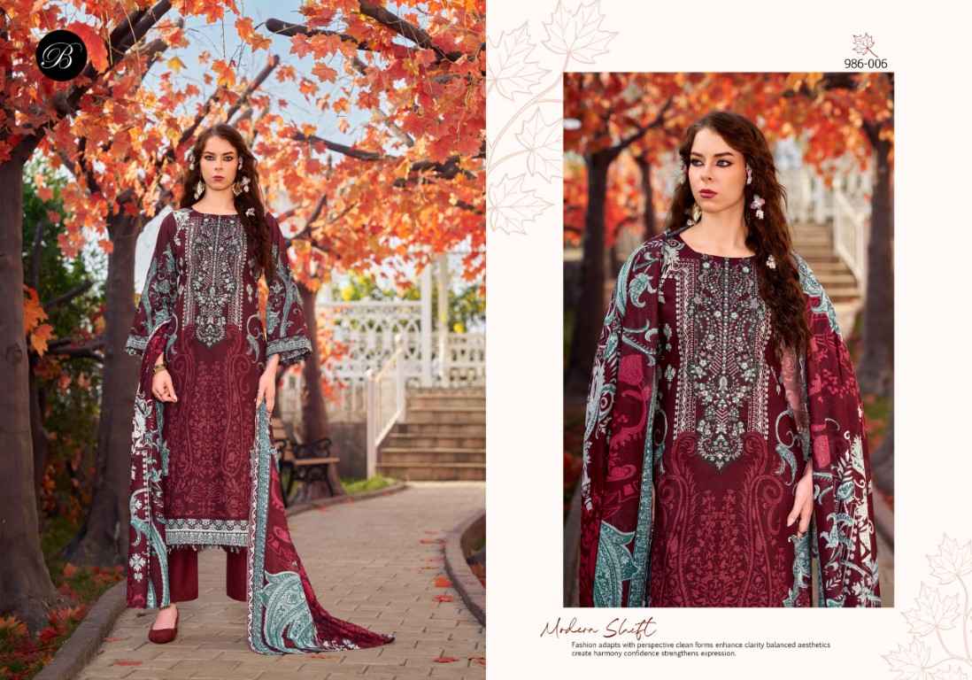 BELLIZA NAIRA VOL-146 PURE COTTON EMBROIDERY DRESS MATERIAL