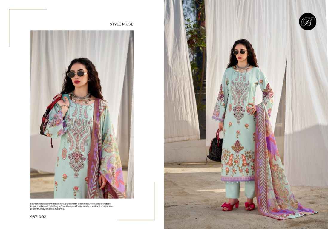 BELLIZA NAIRA VOL-147 PURE COTTON EMBROIDERY DRESS MATERIAL