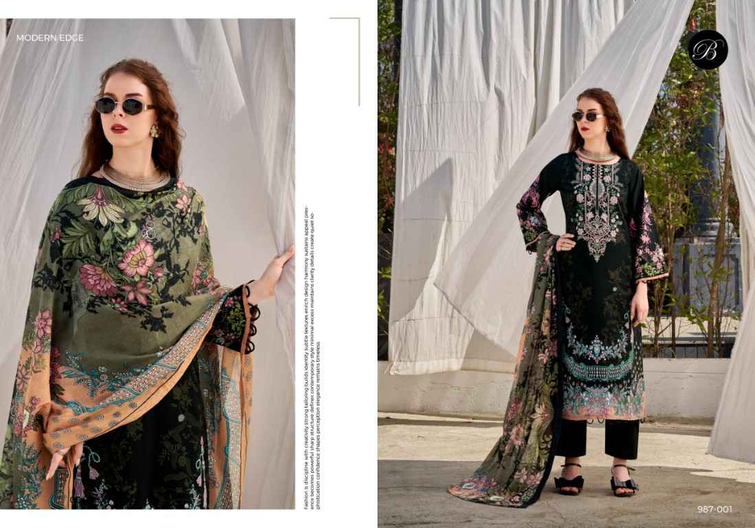 BELLIZA NAIRA VOL-147 PURE COTTON EMBROIDERY DRESS MATERIAL