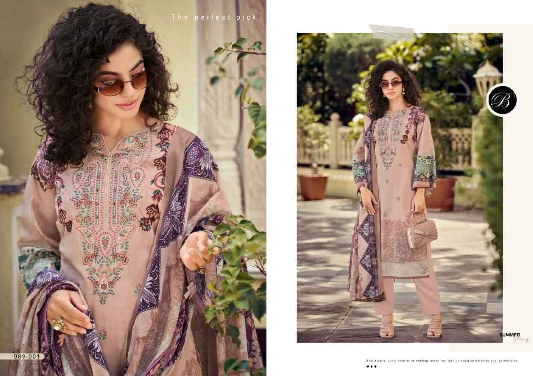 BELLIZA NAIRA VOL-148 PURE COTTON EMBROIDERY DRESS MATERIAL
