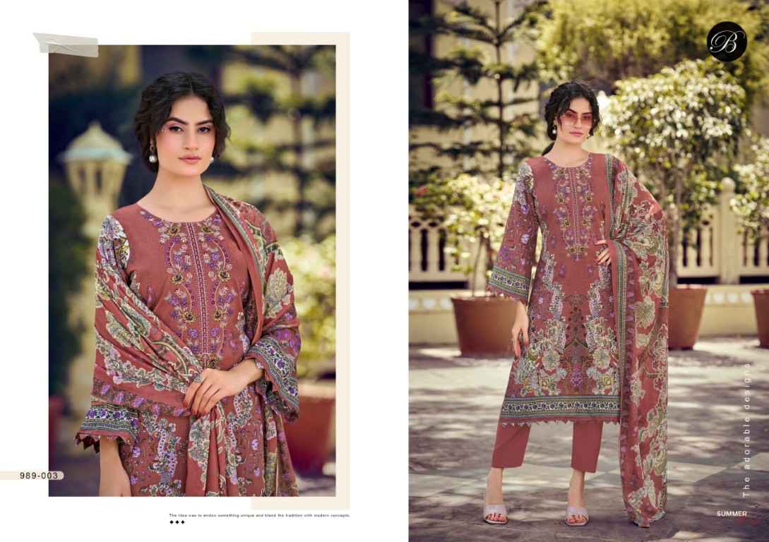 BELLIZA NAIRA VOL-148 PURE COTTON EMBROIDERY DRESS MATERIAL