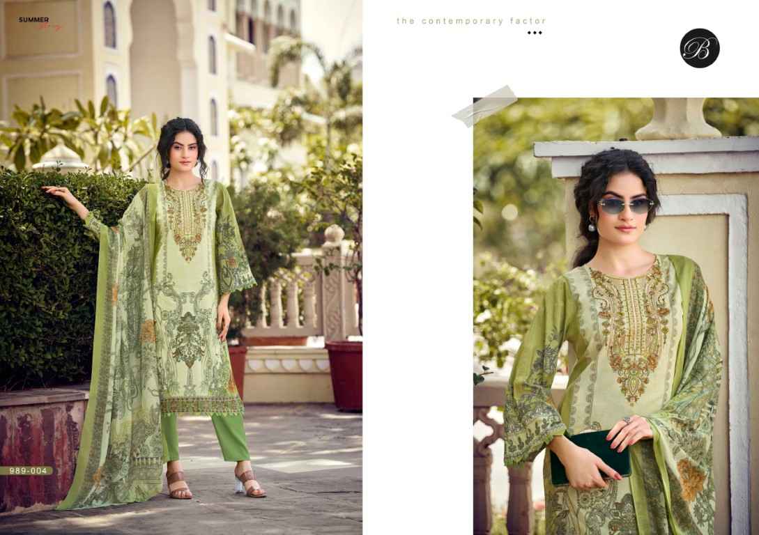 BELLIZA NAIRA VOL-148 PURE COTTON EMBROIDERY DRESS MATERIAL