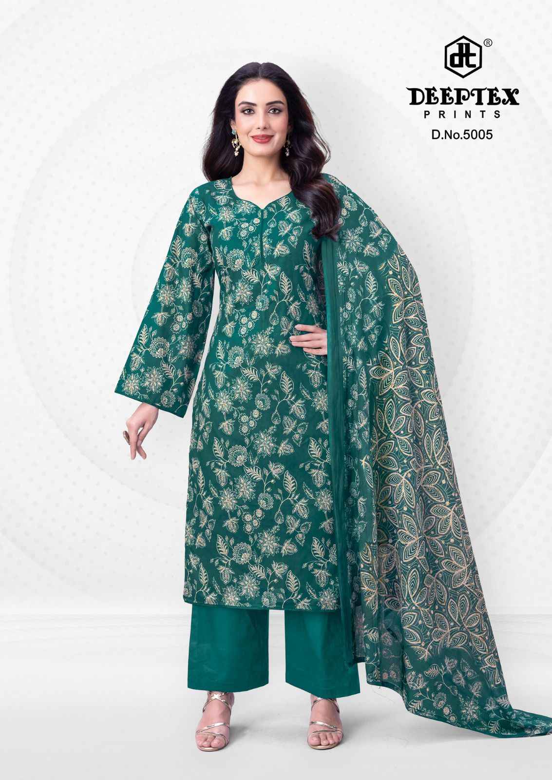 DEEPTEX AALIA AFREEN VOL-5 HEAVY COTTON PRINTED DRESS MATERIAL