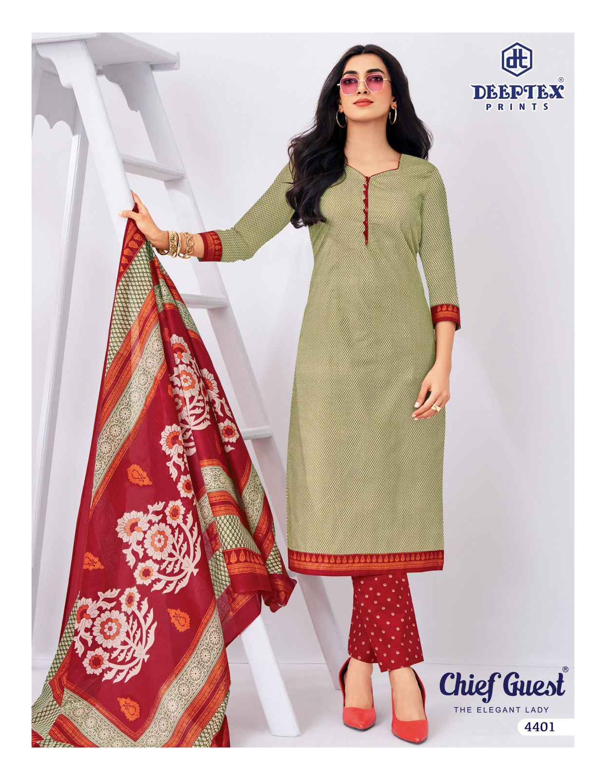 DEEPTEX CHIEF GUEST VOL-44 PURE COTTON DRESS MATERIAL