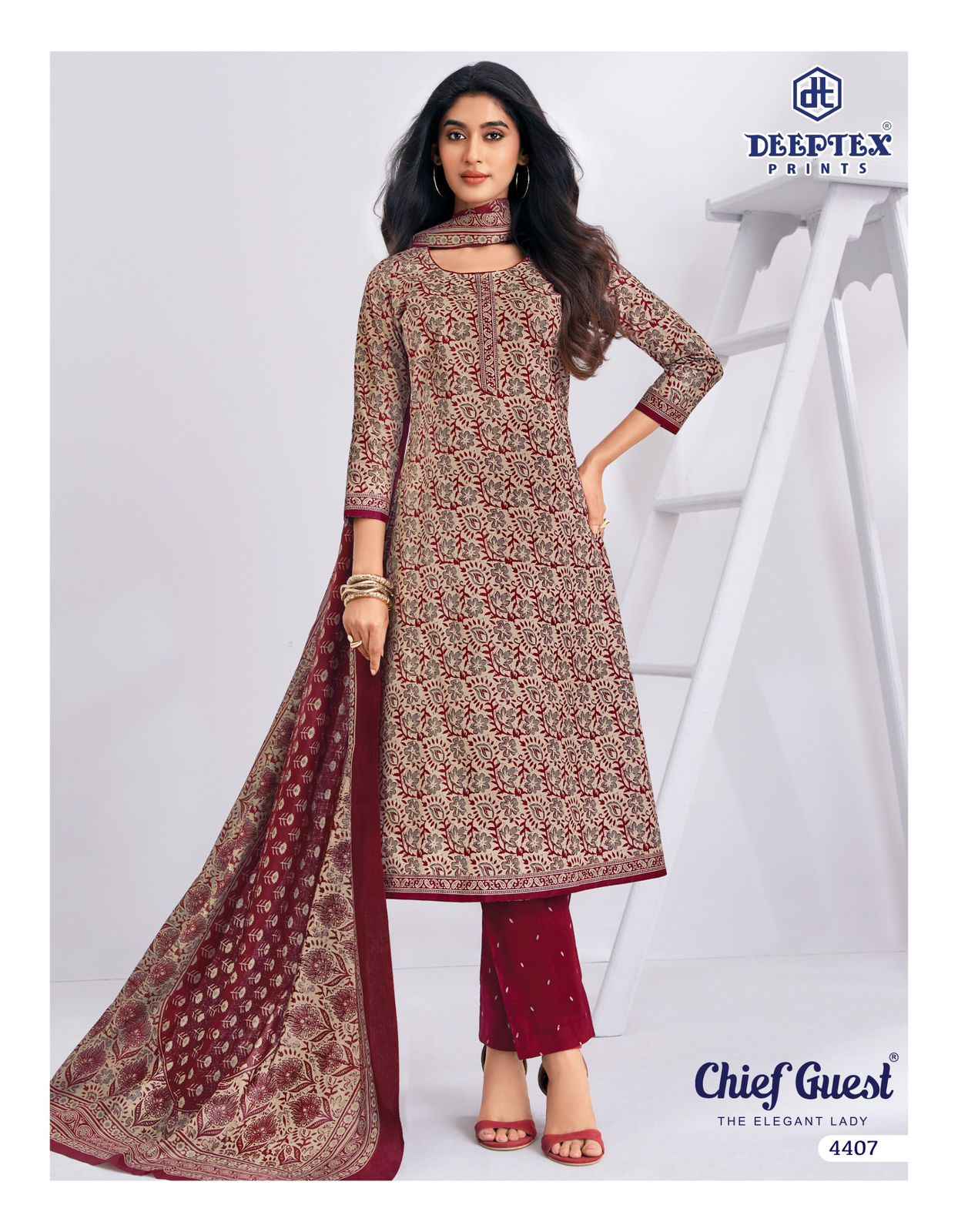DEEPTEX CHIEF GUEST VOL-44 PURE COTTON DRESS MATERIAL