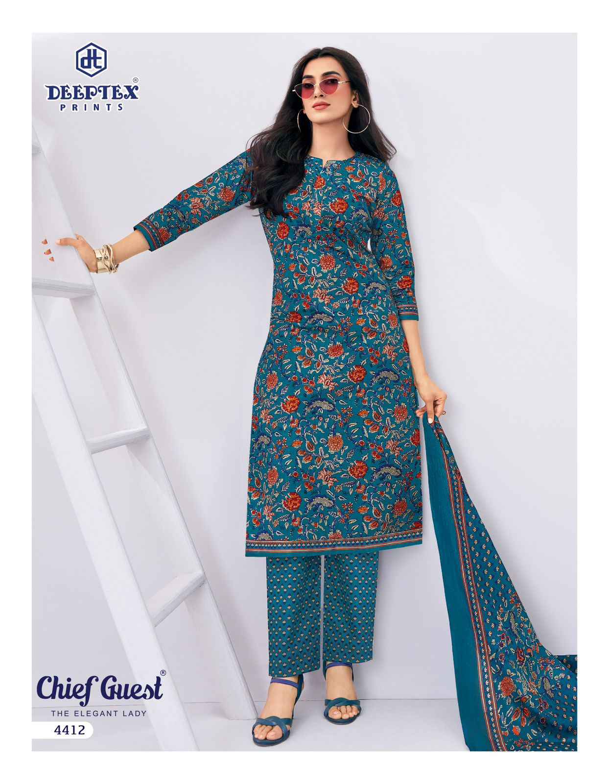 DEEPTEX CHIEF GUEST VOL-44 PURE COTTON DRESS MATERIAL