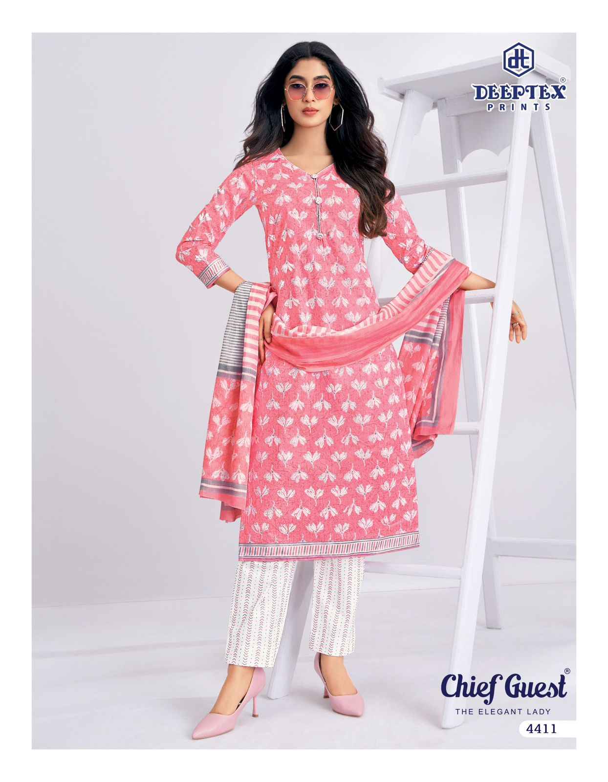 DEEPTEX CHIEF GUEST VOL-44 PURE COTTON DRESS MATERIAL