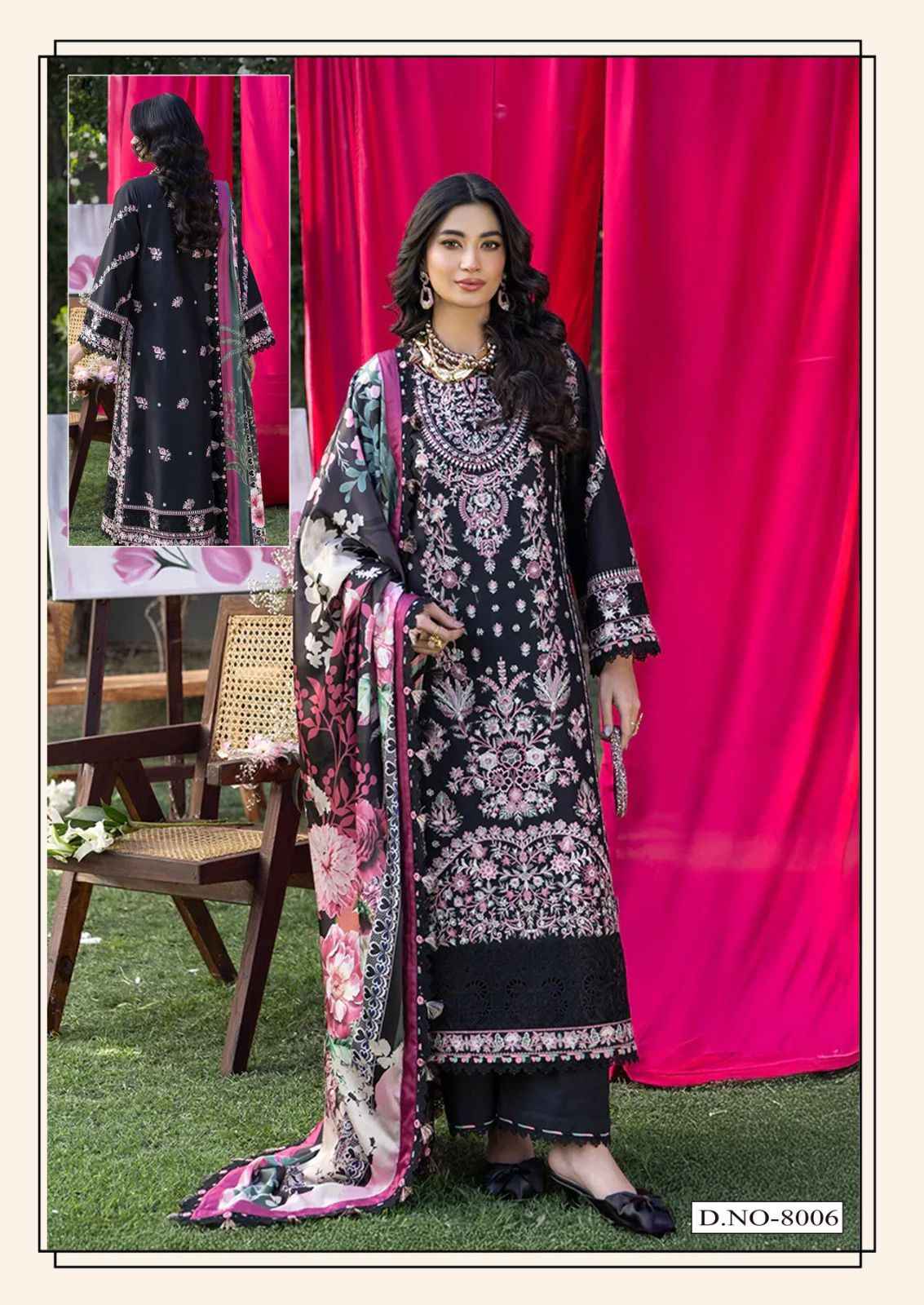 HALA RAMSHA VOL-8 HEAVY COTTON PRINTED DRESS MATERIAL 