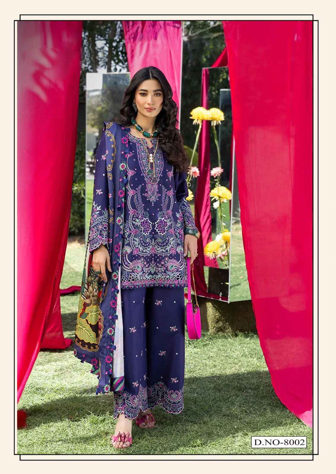 HALA RAMSHA VOL-8 HEAVY COTTON PRINTED DRESS MATERIAL 