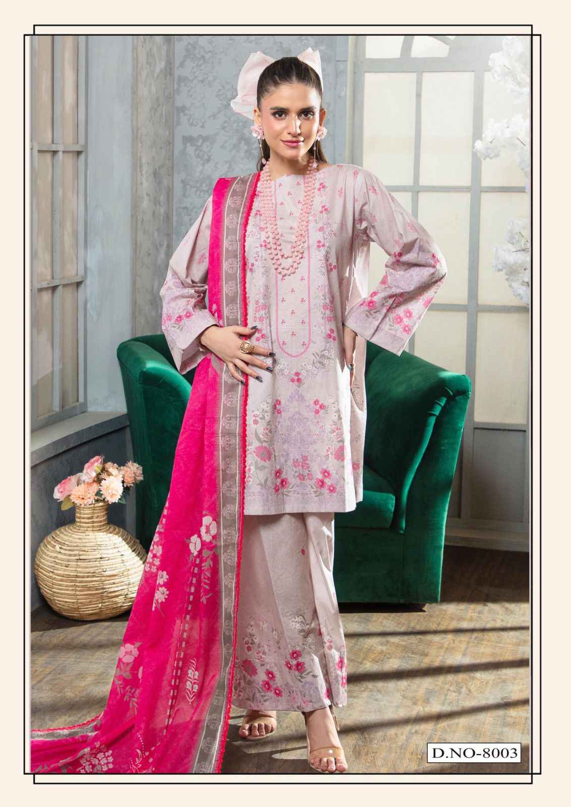 HALA RAMSHA VOL-8 HEAVY COTTON PRINTED DRESS MATERIAL 