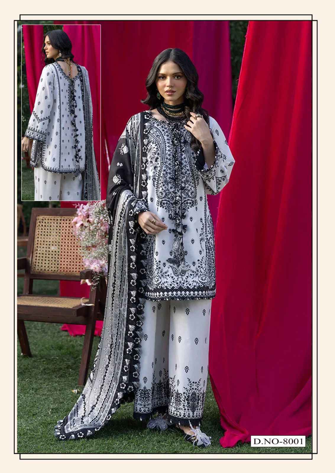 HALA RAMSHA VOL-8 HEAVY COTTON PRINTED DRESS MATERIAL 