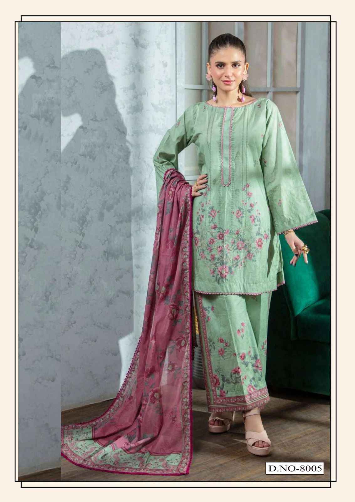 HALA RAMSHA VOL-8 HEAVY COTTON PRINTED DRESS MATERIAL 
