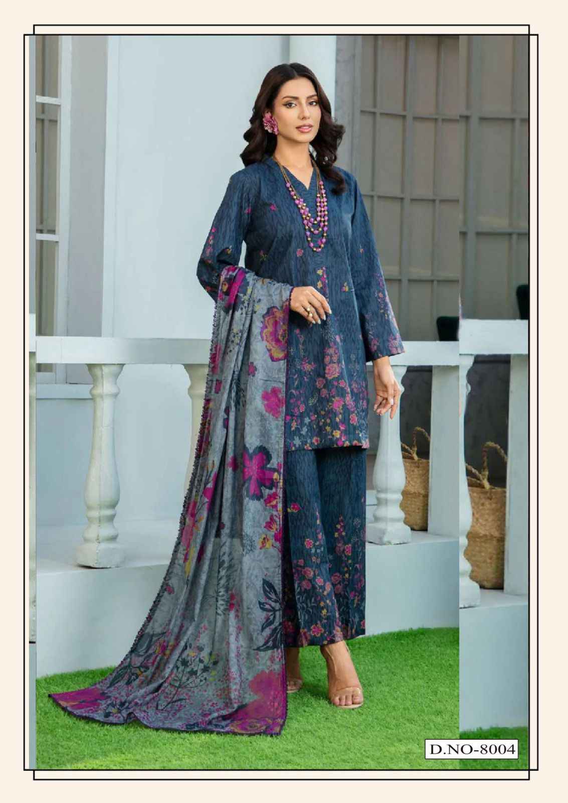 HALA RAMSHA VOL-8 HEAVY COTTON PRINTED DRESS MATERIAL 