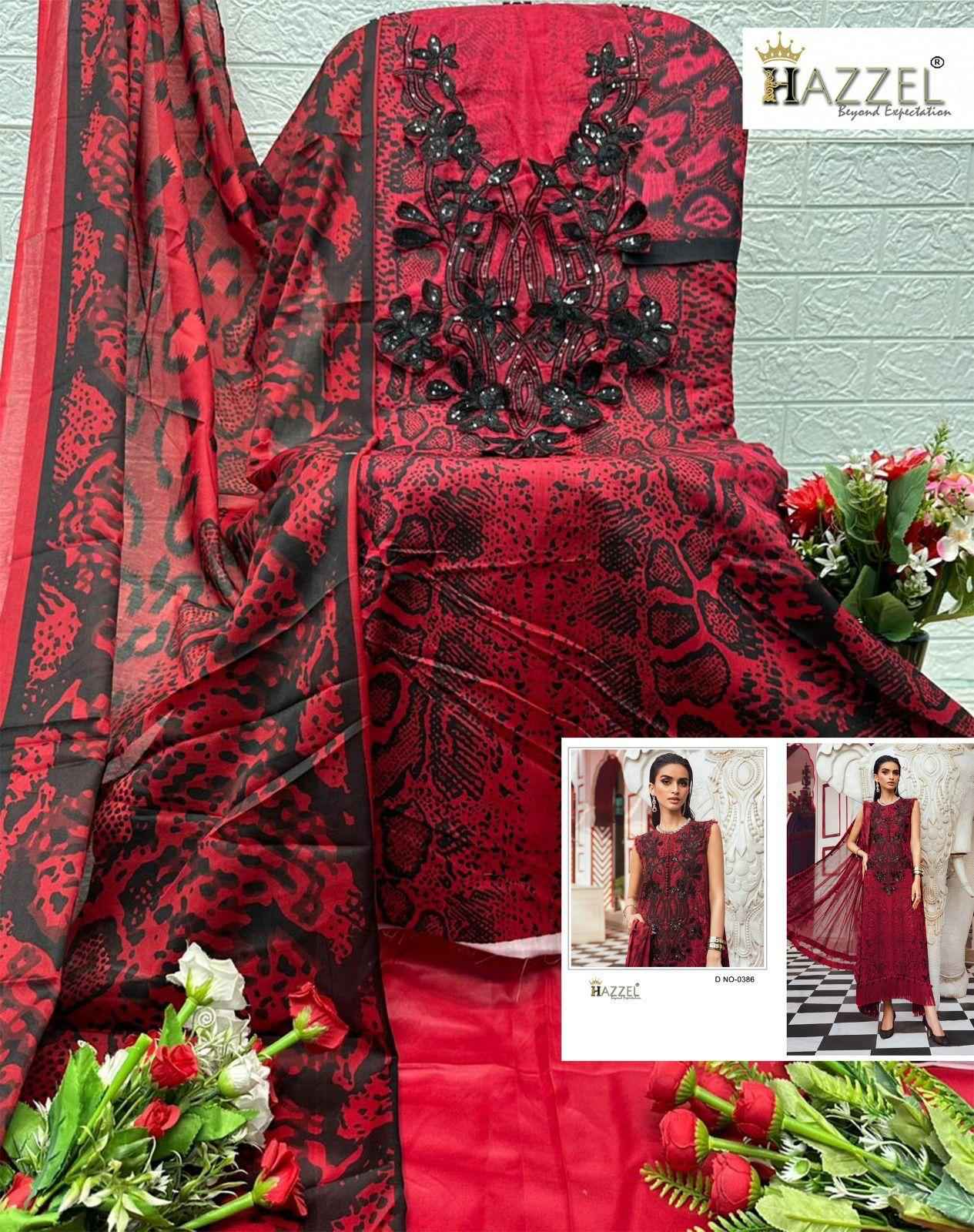 HAZZEL MARIA B D.NO 379 & 386 PURE COTTON PAKISTANI DRESS MATERIAL