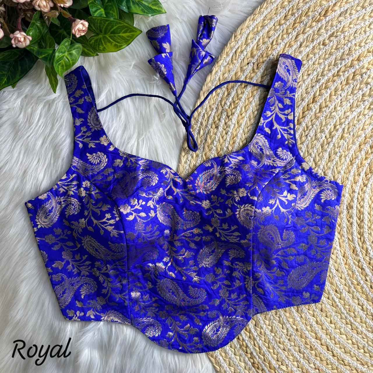 HEAVY JARI BANARASI CORSET STYLE BLOUSE