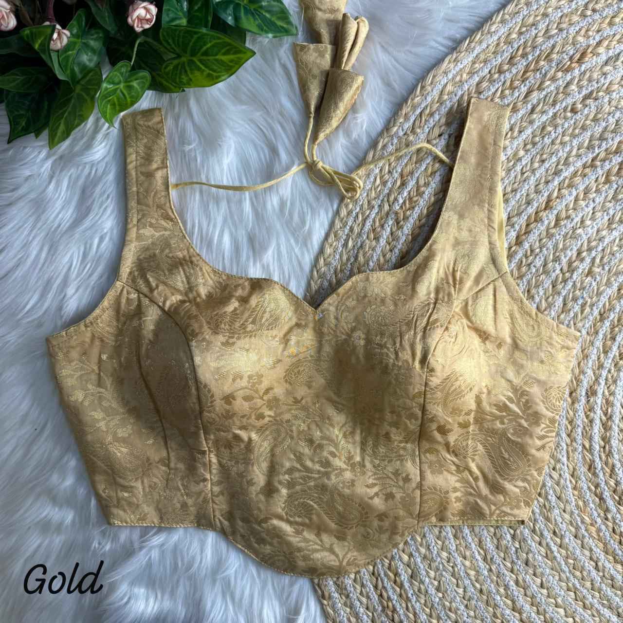 HEAVY JARI BANARASI CORSET STYLE BLOUSE